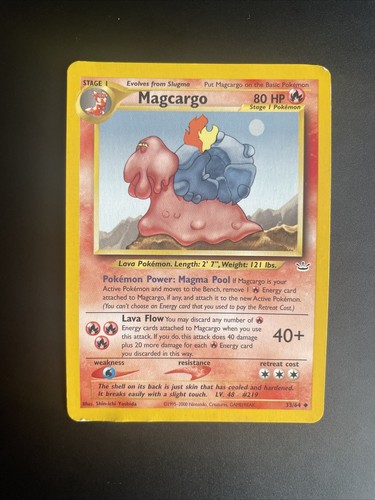 Pokemon - Magcargo - 33/64 - Neo Revelation UNCOMMON PLAYED - Picture 1 of 6