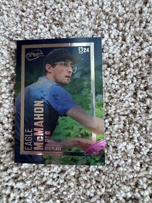 2023 DGPT Disc Golf Trading Card MPO46 Eagle McMahon Holo Parallel 36/75 damaged