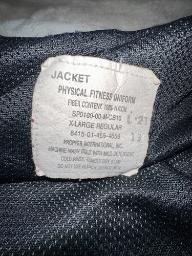 US ARMY PT PHYSICAL FITNESS IPFU JACKET Jogging Sweats XL X-LARGE REGULAR - Picture 9 of 12