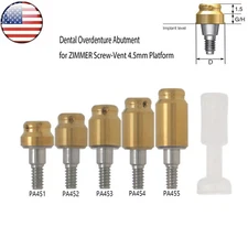 US Dental for Zimmer Locator Implant Abutments PA4.5 AH=1/2/3/4/5mm Removable