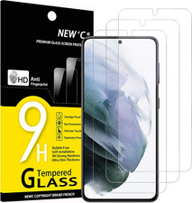 Samsung Galaxy S21 Plus Glass Screen Protector Bubble-Free 3 Pack Cover HD Clear