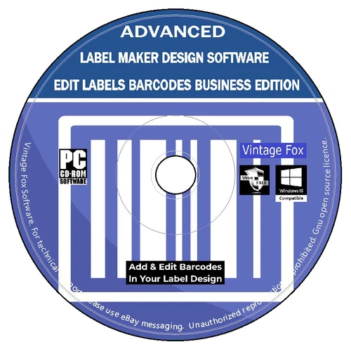 Advanced Label Maker Create Design Labels Barcodes Business Edition CD Rom PC