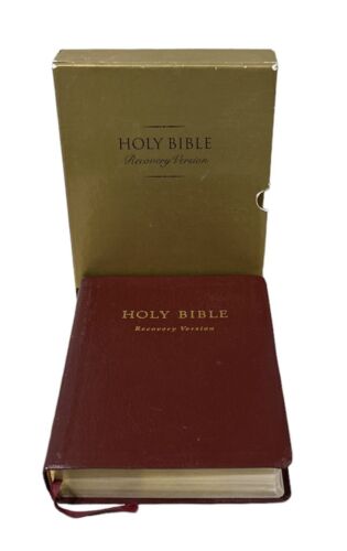 Vintage Heilige Bibel Wiederherstellung Version 1999 Burgund 1. Auflage mit Slipper Cover - Bild 1 von 16