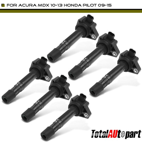 6x Ignition Coils for Acura MDX RDX ZDX Honda Pilot V6 3.5L 3.7L 30520R70A01 eBay