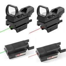 Tactical Red Green Dot Reflex Sight Scope W/ Red /Green Laser Holographic Sight