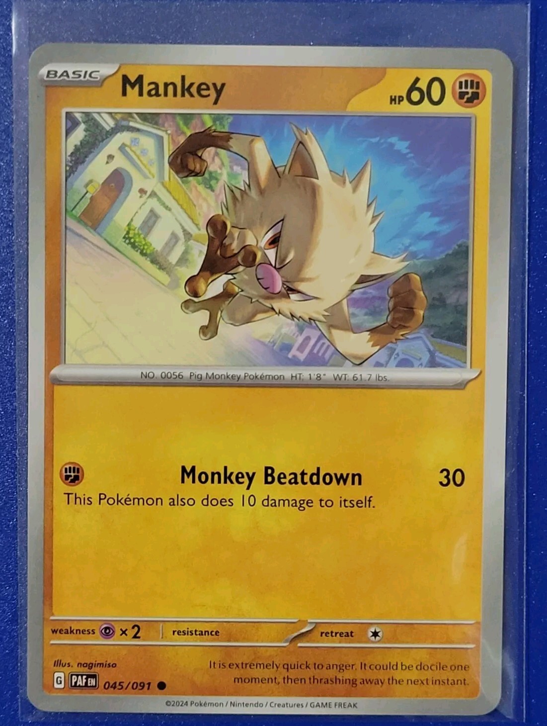 Pokémon TCG Paldean Fates: Mankey (045/091) - Common - Near Mint