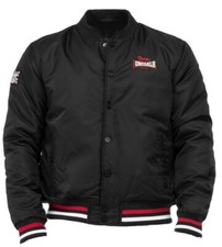 Lonsdale Bomber Jacket Black Regular-Fit Lined Bomberjacke Baseball Orkney