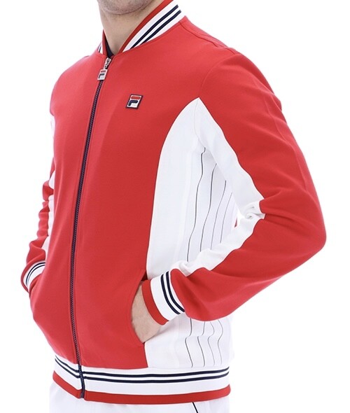 Fila Vintage Borg Wimbledon Settanta Tennis Track Top (Red Fila Vintage Borg Wimbledon Settanta Tennis Track Top (Red