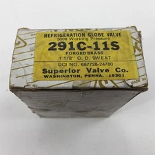 Superior Valve 291C-11S Refrigeration Globe Valve 1-1/8" Sweat 500PSI