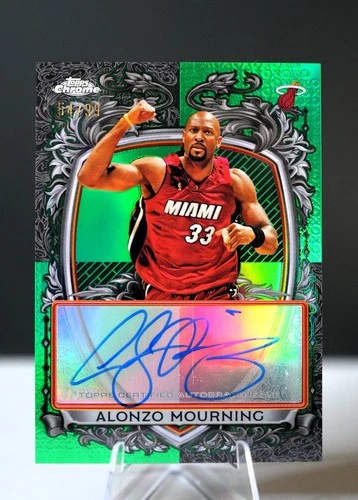 2025 Topps Chrome Alonzo Mourning Refractors Green (RAW)