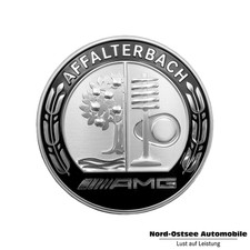 Original Mercedes-Benz AMG Emblem Affalterbach Edition schwarz f&uuml;rSto&szlig;stangeNEU