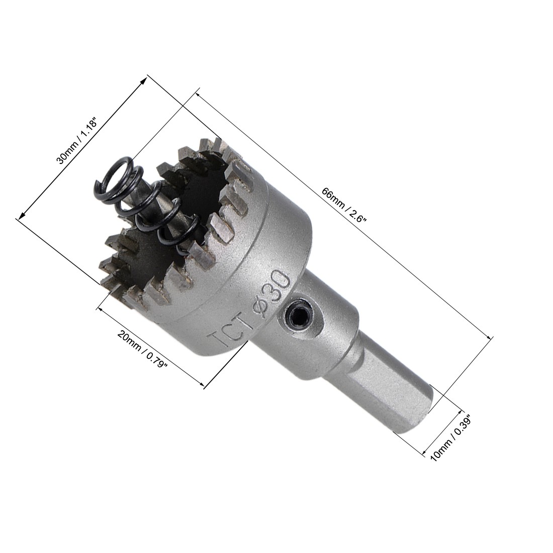 30mm Hole Saw Cutter High Density Carbide Teeth for Stainless Steel Metal 2 Pcs