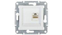 Asfora Gniazdo Komputerowe Pojedyncze RJ45 Kat.5E Bez Ramki BiałE EPH4300721