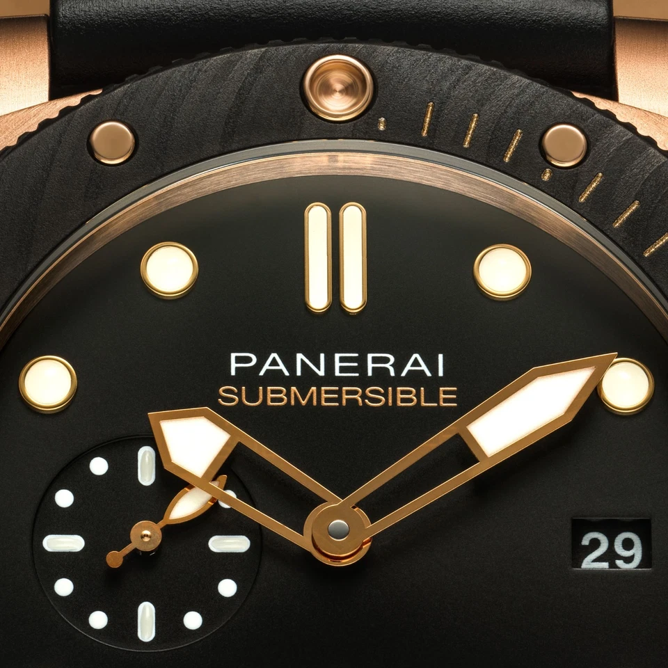 Panerai PAM 2070 2025 Luminor sumergible Goldtech OroCarbo 44 mm oro rosa B&P Foto 2 de 4