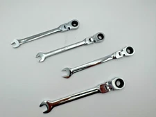 Reversible Ratcheting Combination Wrench with adjustable head Metric 6 8 9 10mm