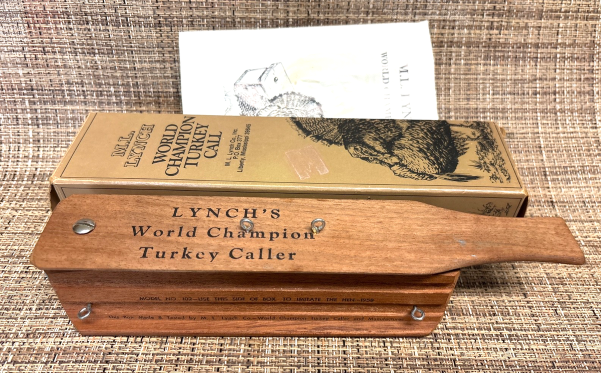 けんつぼ80s Champion BROADWAY GOBBLERS Lynch's World Champion Turkey Call Model 102 Liberty Miss. with