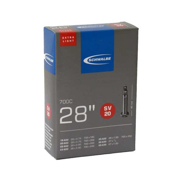 "Schwalbe SV20 Extralight 28\" Schlauch 18/25-622/630 40Mm Presta Ventil 65G"-image