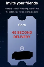 ✅LEGIT SORA 2 CODE 45 SEC DELIVERY. ARRIVES IN MESSAGES.  GUARANTEED AND WORKS ✅