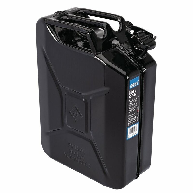 Bidone carburante in acciaio DRAPER - nero 20L