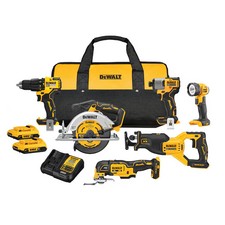 DEWALT DCK628D2 20V MAX 6-Tool Brushless Power Tool Combo Kit Case 2-Batteries