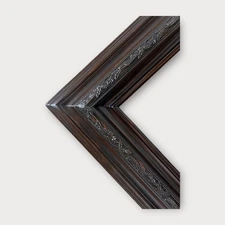 11 x 14 In stock-Classic style wood picture frame, DARK WALNUT, hand stained