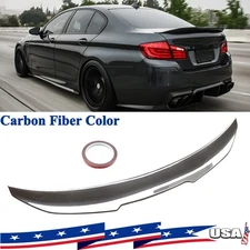 FOR 2011-17 BMW F10 5 Series & M5 Carbon Color High Kick Big Trunk Spoiler Wing