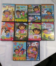 Dora the Explorer DVD Lot of 10 Nickelodeon Nick Jr: Fiesta, Diego, Kids DVDs