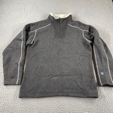 Kuhl Alfpaca 1/4 Zip Fleece Pullover Women's M Dark Gray Nature Hiking Outdoors