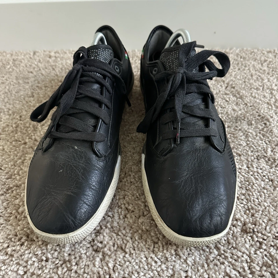 PUMA Novellino Ferrari Scuderia Shoes Mens 10 Sneakers Black Leather - Image 2 of 4