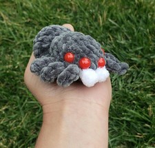 Jumping Spider Plush Crochet Handmade Plushie Amigurumi Stuffed Toy