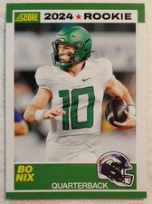 2024 Score Football Bo Nix 35th Anniversary Insert Rookie RC Denver Broncos SP
