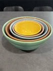Vtg Bauer Pottery Ringware Mixing Bowl Set (5) 12, 18, 24, 30, 36 Beehive No Res