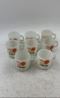 Vintage McDonald's White Milk Glass Good Morning Coffee Mugs Lot Of 8