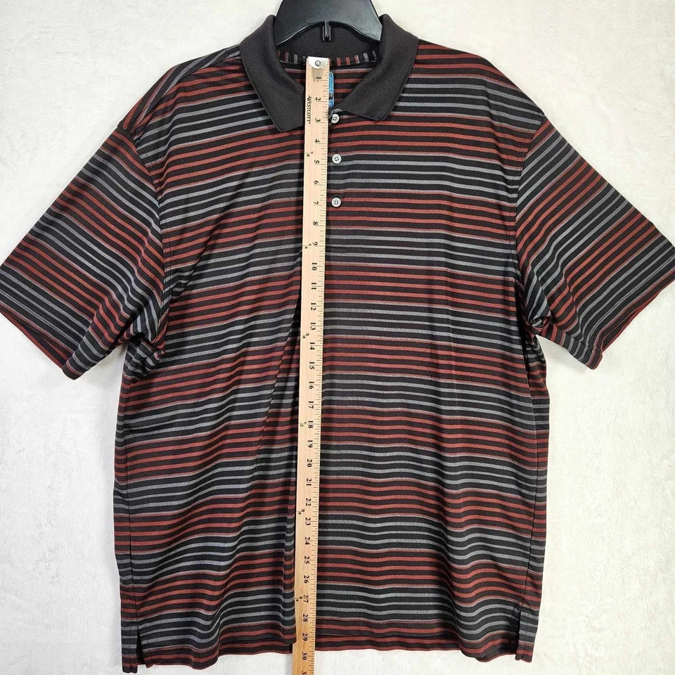 PGA TOUR Short Sleeve Golf Polo Shirt Mens XXL Short Sleeve Striped - Image 4 of 4