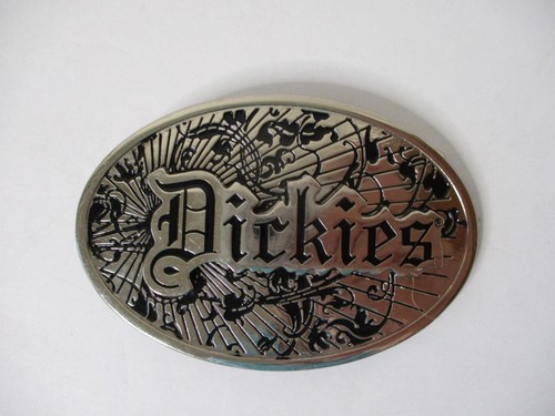 Dickies; Einzigartiges Blumendesign silberfarbene Metall Gürtelschnalle (3 3/4" x 2 1/2")