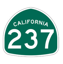 4" california state route 237 highway sign bumper sticker decal usa made