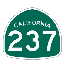 3" california state route 237 highway sign bumper sticker decal usa made