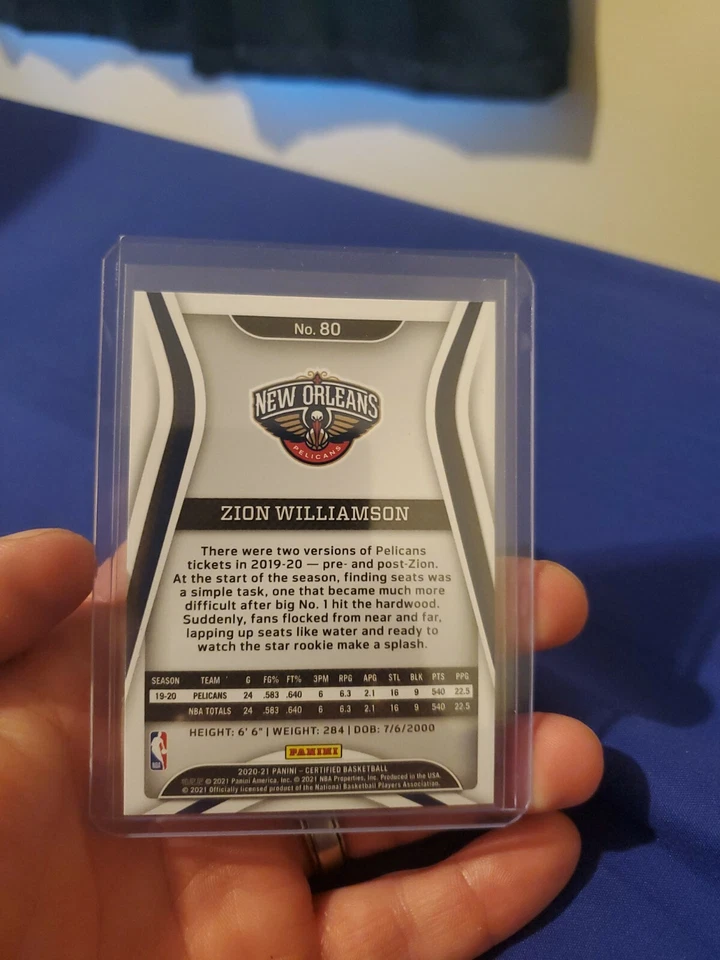 Zion williamson RED PARALLEL BASKETBALL certified ORLEANS PELICANS - Image 2 of 2