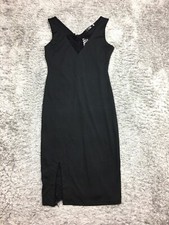 CBR Sleek Dress Womens Size Medium Black Sleeveless Lace Accent