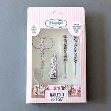 The Vintage Cosmetic Co Nailed It Gift Set - 5-Piece Stainless Steel Nail Tools
