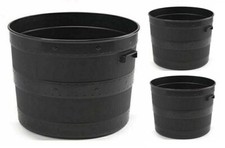 Black Smith Planter Pot Tub Plant Care Garden Patio Indoor Outdoor Saucer Barrel