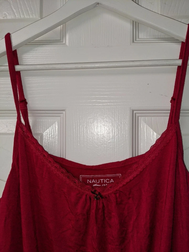 Camiseta sin mangas para dormir Nautica PJ rosa fucsia para mujer L Foto 3 de 4