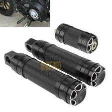 CNC Black Shifter Peg Foot Pegs Rests For Harley Touring Softail Sportster Dyna 