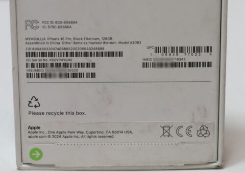 Apple iPhone 16 Pro 128GB (Verizon) 6.3" MYM93LL/A Black Titanium READ - Afbeelding 3 van 14