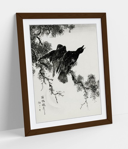 NUMATA KASHU, EASTERN ROOK & CYPRESS -FRAMED WALL ART POSTER PRINT 4 SIZES - Picture 10 of 10