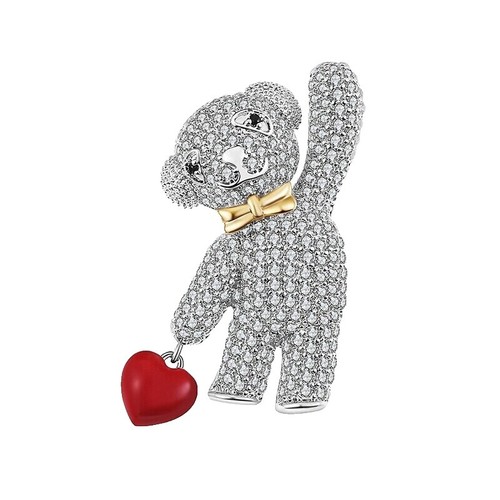 12 Pcs Heart Brooch Pins For Mom - Red Enamel With 'MOM' Word, Mothers Day Gift, Alloy Metal
