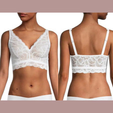 NWT 68 Commando Small Full Circle Curves Lace Bralette in White T1230