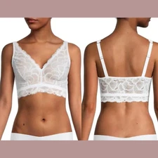 NWT $68 Commando [ Small ] Full Circle Curves Lace Bralette in White #T1230