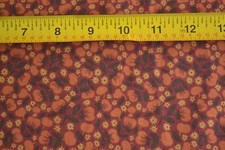 By 1/2 Yd, Tan Rust Brown Calico on Burgundy, Thimbleberries/Northern Lights,B85