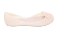 Womens Ballerina Flat Jelly Pumps Ladies Peep Toe Heart Beach Party Ballet Shoes